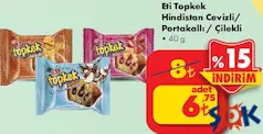 ETİ TOPKEK HİNDİSTAN CEVİZLİ/PORTAKALLI/ÇİLEKLİ 40 G